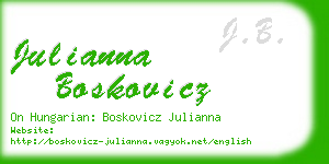 julianna boskovicz business card